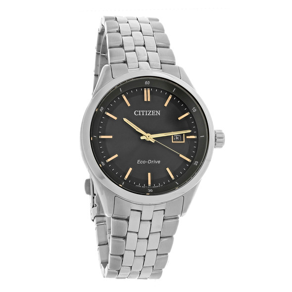 Citizen Eco-Drive Corso Men's Charcoal Dial Stainless Steel Watch BM7251-53H
