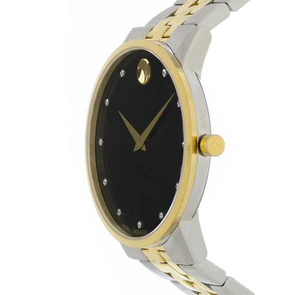 Movado Museum Classic Men's Two Tone Diamond Quartz Watch 0607202