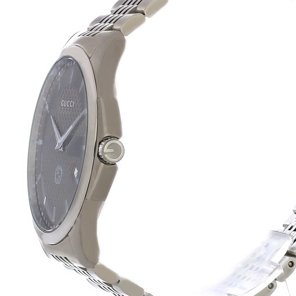 Gucci 126 G-Timeless Mens Brown Dial Stainless Steel Quartz Watch YA126349