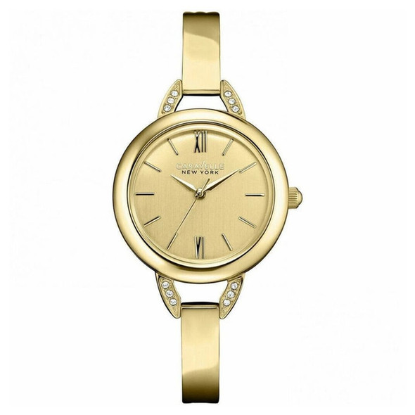 Bulova Caravelle Women's Gold-Tone Dial Quartz Watch 44L129