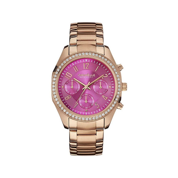 Bulova Caravelle Women's Pink Dial Quartz Watch 44L166