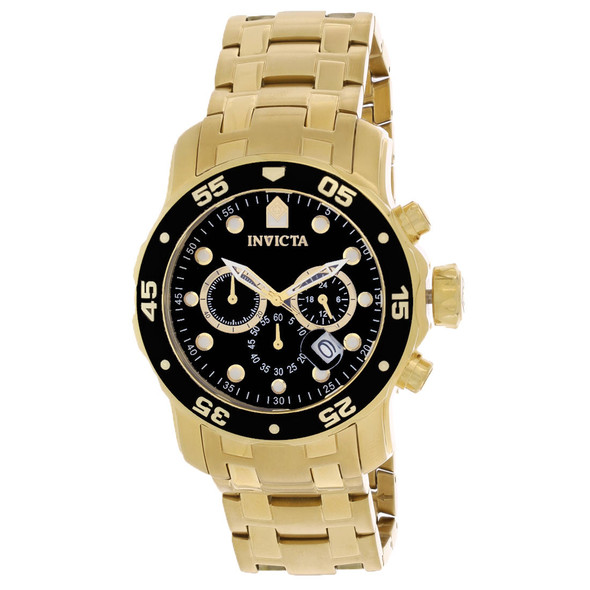 Invicta Pro Diver Scuba Men's Gold PVD Stainless Chronograph Quartz Watch 0072