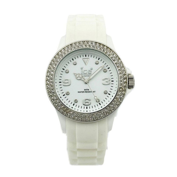 Ice Watch Stone Sili Collection Unisex White Dial Quartz Watch ST.WS.U.S.09