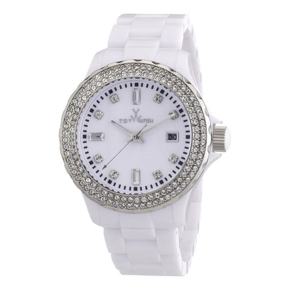 ToyWatch Plasteramic Swarovski Unisex White Dial Quartz Watch PCLS22WH