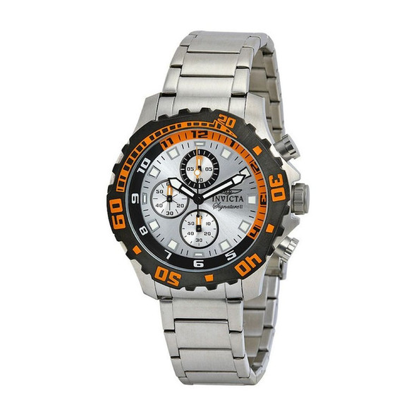 Invicta Signature II Chronograph Men's Silver Dial Quartz Watch 7334