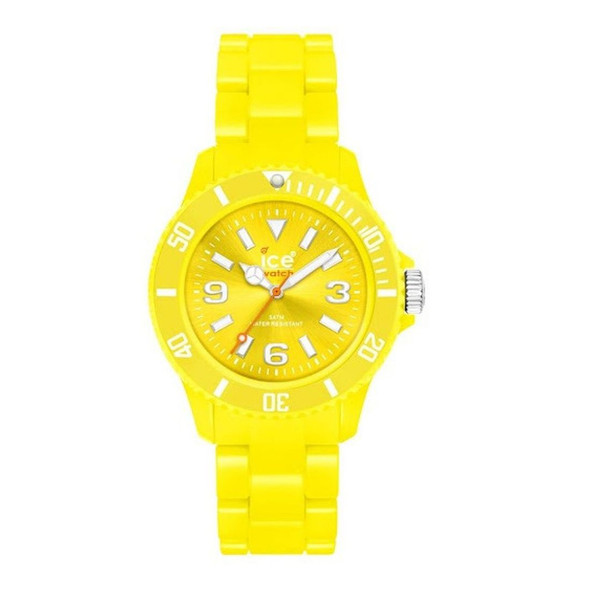 Ice Watch Classic Solid Big Pink Unisex Yellow Dial Quartz Watch CS.YW.U.P.10
