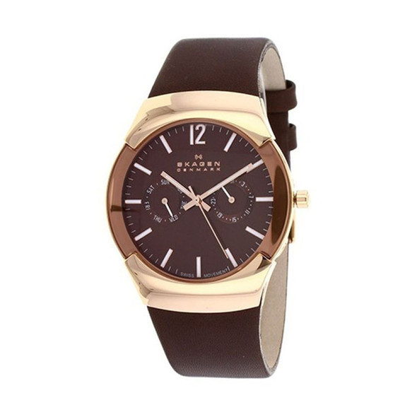 Skagen Black Label Men's Brown Dial Quartz Watch 583XLRLM