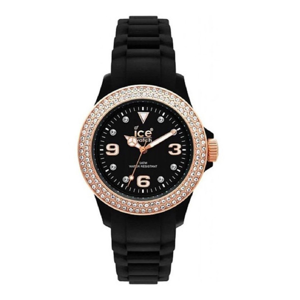 Ice Watch Stone Sili Collection Unisex Black Dial Quartz Watch ST.BK.U.S.09