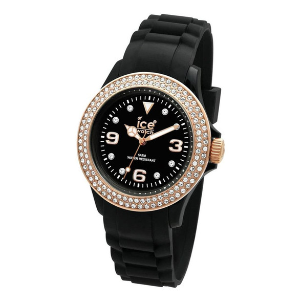 Ice Watch Stone Sili Collection Women's Black Dial Quartz Watch ST.BK.S.S.09