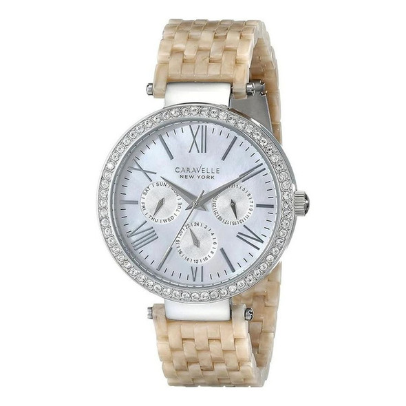 Bulova Caravelle Chronograph Women's Champagne Dial Quartz Watch 43N102