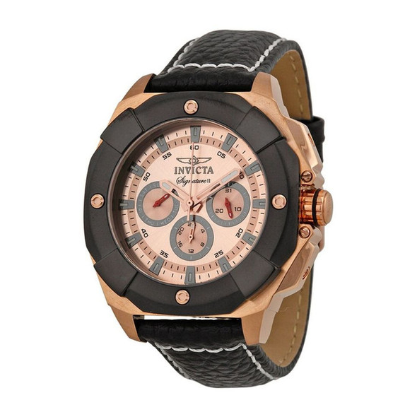 Invicta Signature II Chronograph Men's Blush Dial Quartz Watch 7291