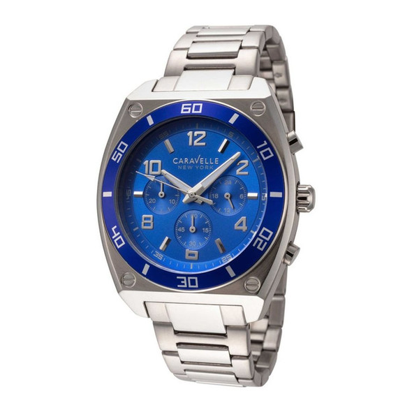 Bulova Caravelle Chronograph Men's Blue Dial Quartz Watch 45A109