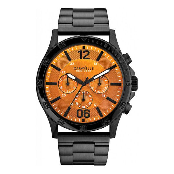 Bulova Caravelle Chronograph Men's Orange Dial Quartz Watch 45A108
