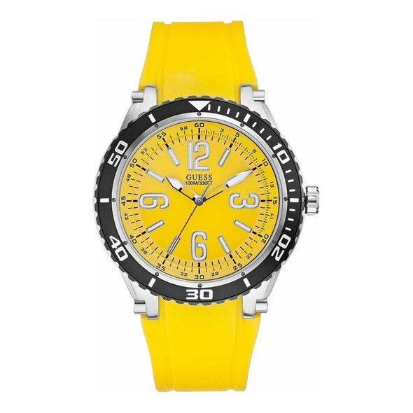 Guess Marathon Men's Yellow Dial Quartz Watch W0044G7