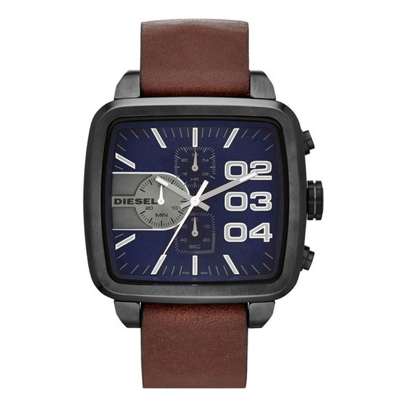 Diesel Double Down Square Chronograph Men's Blue Dial Quartz Watch DZ4302