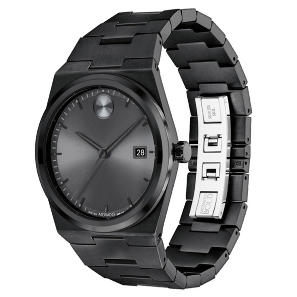 Movado Bold Quest Men's Black PVD Gray Dial Quartz Watch 3601224