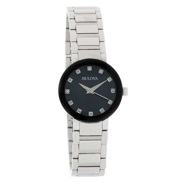 Bulova Futuro Diamond Women's Stainless Steel Quartz Watch 96P172