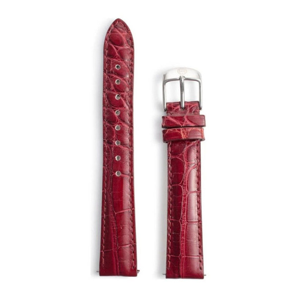 Michele Women's 16mm Leather Garnet Alligator Watch Strap MS16AA010611