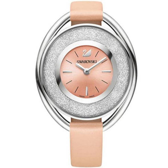 Swarovski Crystalline Oval Women's Pink Leather Quartz Watch 5158546