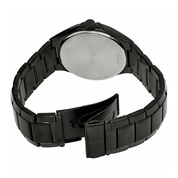 Bulova Caravelle Men's Quartz Black Stainless Steel Watch 45B119