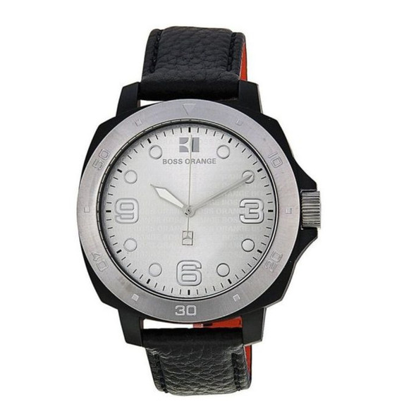 Hugo Boss Hugo Boss Orange Unisex Quartz Black Leather Watch 1502289