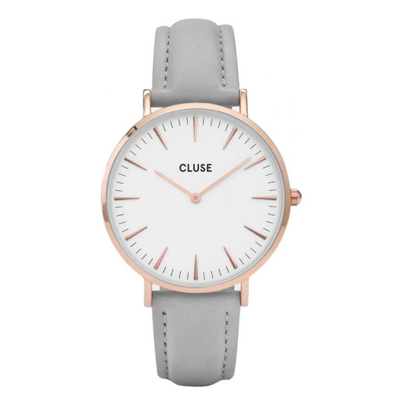 Cluse La Bohme Women's Quartz Grey Leather Watch CL18015
