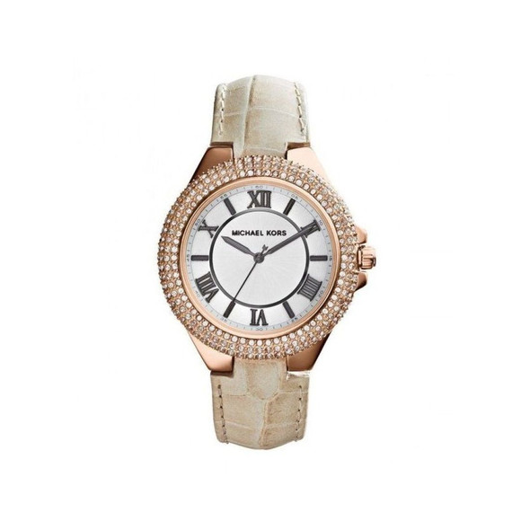 Michael Kors Camille Women's Quartz Beige Leather Watch MK2330
