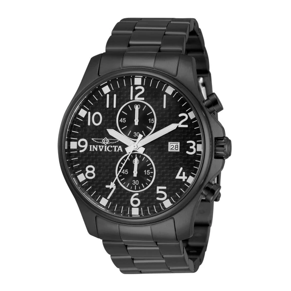 Invicta Specialty Men's Quartz Black Stainless Steel Watch 0383