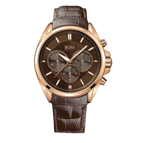 Hugo Boss Driver Chrono Men's Quartz Brown Leather Watch 1513036