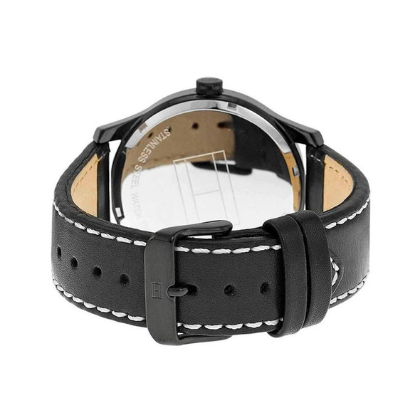 Tommy Hilfiger Andre Men's Quartz Black Leather Watch 1710309