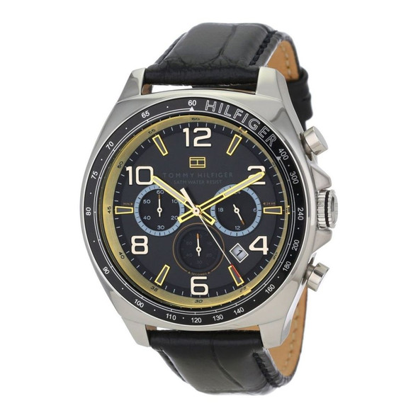 Tommy Hilfiger Colton Men's Quartz Black Leather Watch 1790936