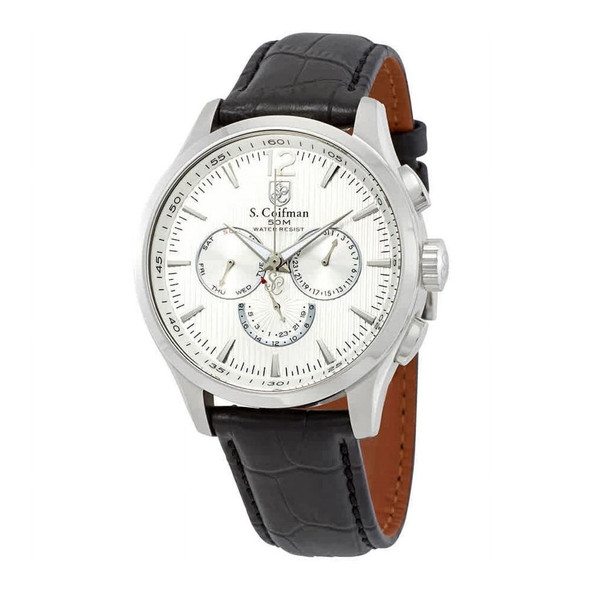 S. Coifman Heritage Men's Quartz Black Leather Watch SC0120