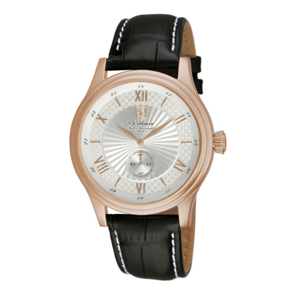 S. Coifman Heritage Men's Quartz Black Leather Watch SC0295