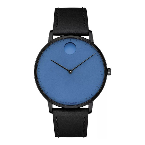 Movado Face Men's Blue Dial Quartz Watch 3640160