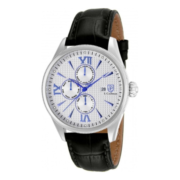 S. Coifman Heritage Men's Silver-Tone Dial Quartz Watch SC0171