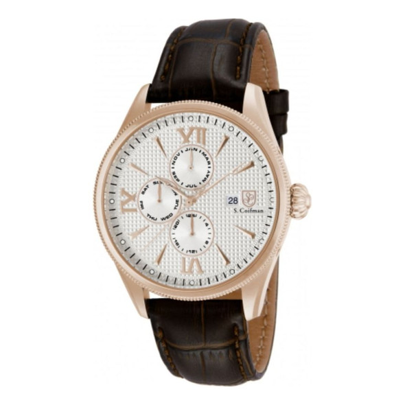 S. Coifman Heritage Men's Silver-Tone Dial Quartz Watch SC0174