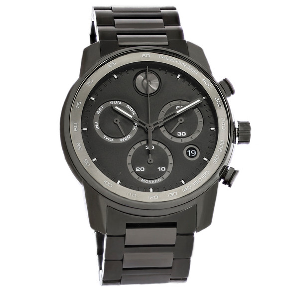 Movado Bold Verso Men's Gunmetal PVD Stainless Chronograph Quartz Watch 3600743