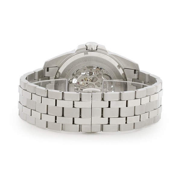 Bulova Skeleton Men's Silver Dial Stainless Steel Automatic Watch 96A187