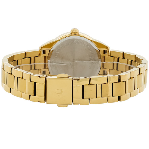 Bulova Women's Sutton Diamond Gold Tone Silver Dial Quartz Watch 97P150