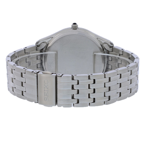 Seiko Essentials Men's Stainless Steel Ivory Dial Quartz Watch SRK047