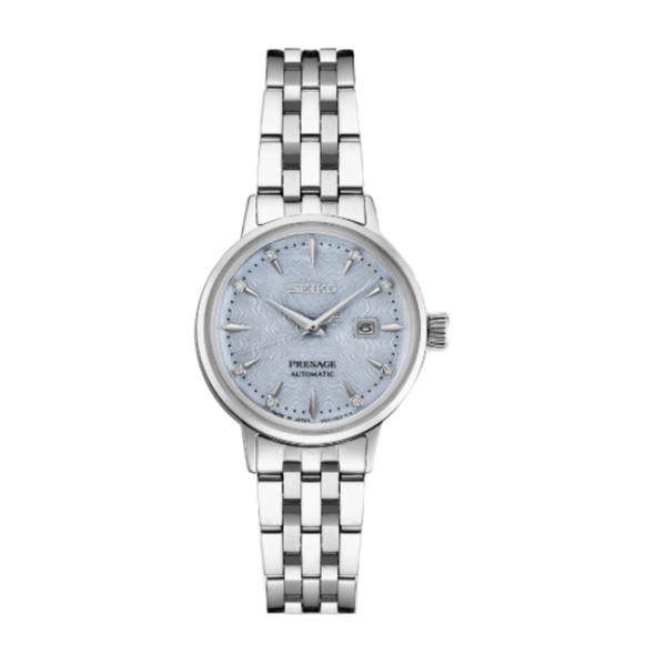 Seiko Presage Women's Blue Dial Diamond Stainless Steel Automatic Watch SRE007