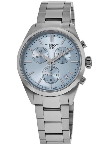 Tissot PR 100 Chronograph Ice Blue Dial Men's Quartz Watch T150.417.11.351.00