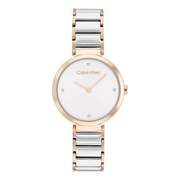 Calvin Klein Minimalistic T-Bar Women's Silver-Tone Dial Quartz Watch 25200139