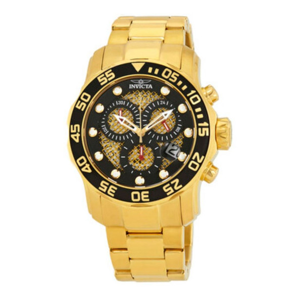 Invicta Pro Diver Men's Black Dial Quartz Chronograph Watch 19837