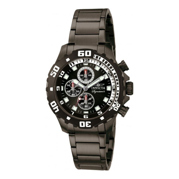 Invicta Signature II Men's Black Dial Quartz Chronograph Watch 7335