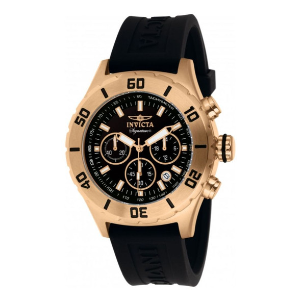 Invicta Signature II Men's Black Dial Quartz Chronograph Watch 7380