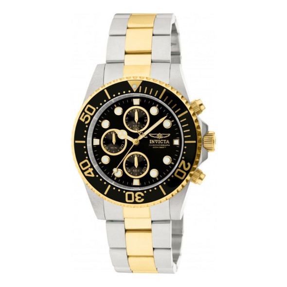 Invicta Pro Diver Men's Two-Tone Black Dial Quartz Chronograph Watch 1772