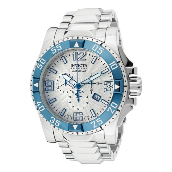 Invicta Reserve Excursion Men's Silver-Tone Dial Quartz Chronograph Watch 10896