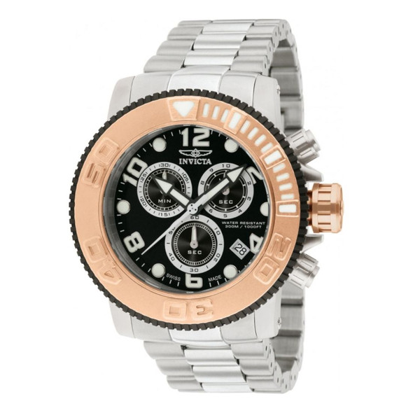 Invicta Sea Hunter Men's Black Dial Quartz Chronograph Watch 12533