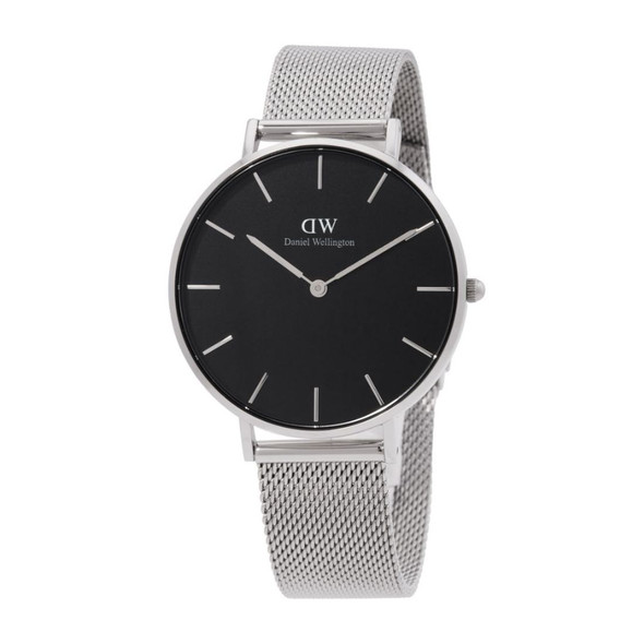 Daniel Wellington Petite Sterling Unisex Black Dial Quartz Watch DW00100304